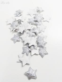 Mini Glitzer Stoffsterne